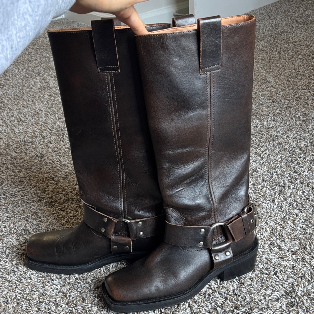 ASOS Dark Brown Heeled Boots